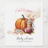 Sweet little pumpkin is on the way wijn etiket (Enkel label)