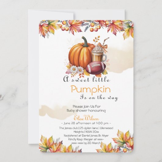 Sweet Little pumpkin latte is on the way  Kaart (Voorkant)