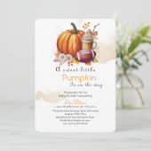 Sweet Little pumpkin latte is on the way Kaart (Staand voorkant)