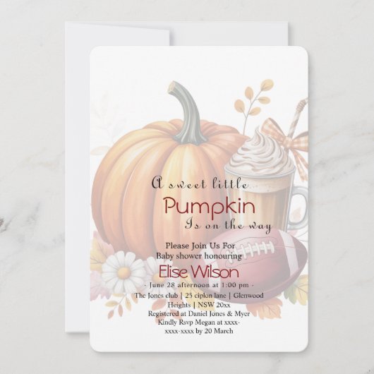 Sweet Little Pumpkin Latte is onderweg Kaart (Voorkant)