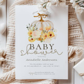 Sweet Little Pumpkin Neutral Baby shower Kaart