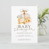 Sweet Little Pumpkin Neutral Baby shower Kaart (Staand voorkant)