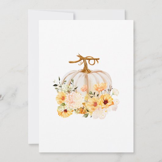 Sweet Little Pumpkin Neutral Baby shower Kaart (Achterkant)