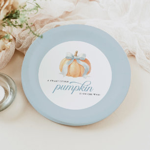 Sweet Little Pumpkin op Weg Baby Shower Papieren Bordje