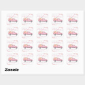 Sweet Little Pumpkin Pink Autumn Baby shower Vierkante Sticker (Vel)