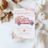 Sweet Little Pumpkin Pink Autumn Birthday Kaart