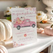 Sweet Little Pumpkin Pink Autumn Birthday Kaart