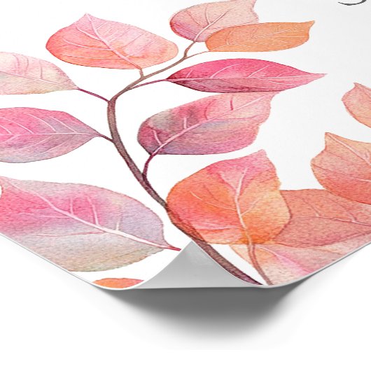 Sweet Little Pumpkin Pink Baby shower Welkomstbord Poster (Hoek)