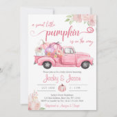 Sweet Little Pumpkin Pink Girl Baby shower Kaart (Voorkant)