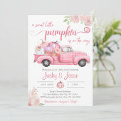 Sweet Little Pumpkin Pink Girl Baby shower Kaart (Staand voorkant)