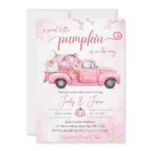 Sweet Little Pumpkin Pink Girl Baby shower