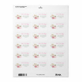 Sweet Little Pumpkin Pink Gold White Baby shower Etiket (Full Sheet)