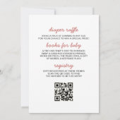 Sweet Little Pumpkin Pink Truck Girl Baby shower Kaart (Achterkant)