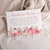 Sweet Little Pumpkin Roze Herfst Boeken voor Baby Informatiekaartje