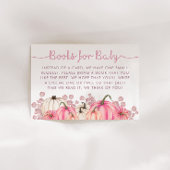 Sweet Little Pumpkin Roze Herfst Boeken voor Baby Informatiekaartje