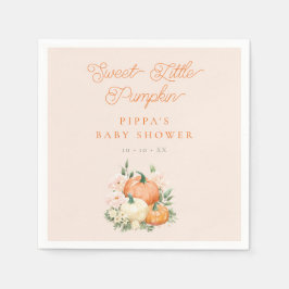 Sweet Little Pumpkin Roze & Oranje Baby shower Servet