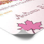 Sweet Little Pumpking Girl Spice & Mooie Roze Herf Poster (Hoek)