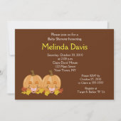 Sweet Little Pumpkins 5x7 Herfst Baby shower Invit Kaart (Voorkant)