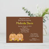 Sweet Little Pumpkins 5x7 Herfst Baby shower Invit Kaart (Staand voorkant)