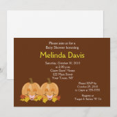 Sweet Little Pumpkins 5x7 Herfst Baby shower Invit Kaart (Voorkant / Achterkant)