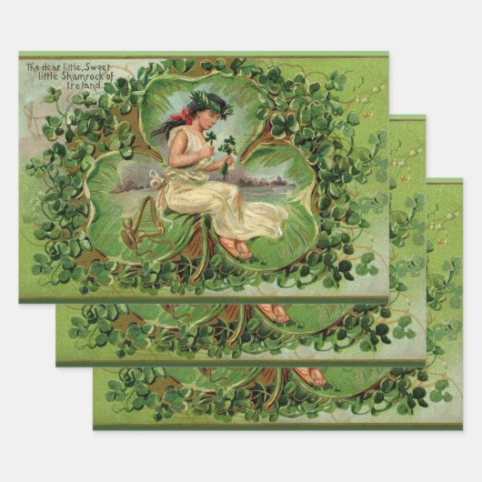 Sweet Little Shamrock Inpakpapier Vel (Set)