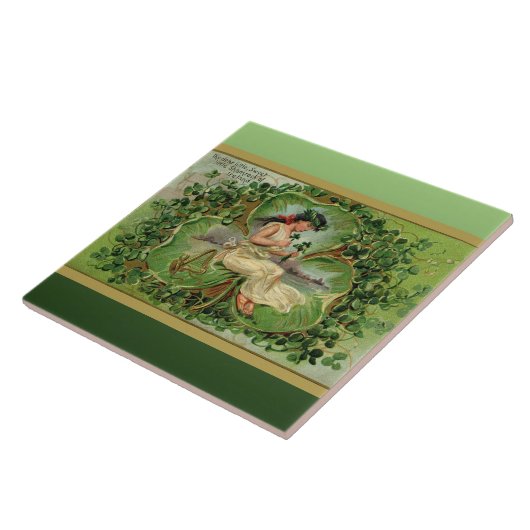 Sweet Little Shamrock Tegeltje (Zijkant)