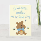 Sweet Little Smiles Bear Bumblebee Brown Kaart (Voorkant)