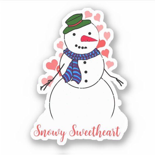 Sweet Little Snowman Sticker (Voorkant)