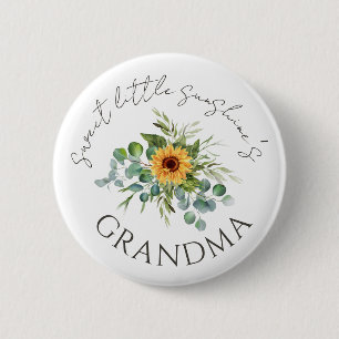Sweet Little Sunshine Herfst Baby shower Oma Ronde Button 5,7 Cm