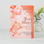 Sweet Little Teddy Bear Baby Shower Kaart (Staand voorkant)