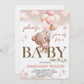 Sweet Little Teddy Bear Baby Shower Kaart (Voorkant / Achterkant)