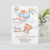 Sweet Little Teddy Bear Baby Shower Kaart (Staand voorkant)
