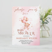 Sweet Little Teddy Bear Baby Shower Kaart (Staand voorkant)