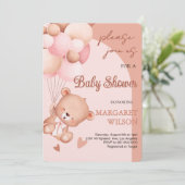 Sweet Little Teddy Bear Baby Shower Kaart (Staand voorkant)