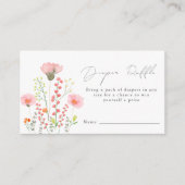 Sweet Little Wildflower Luier Raffle Baby shower Informatiekaartje (Voorkant)