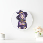 Sweet Little Witch met magische Snoepjes schaal Grote Klok (Huis)