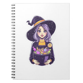Sweet Little Witch met magische Snoepjes schaal Notitieboek