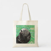 Sweet Little Zee Otter Painting Tote Bag (Achterkant)