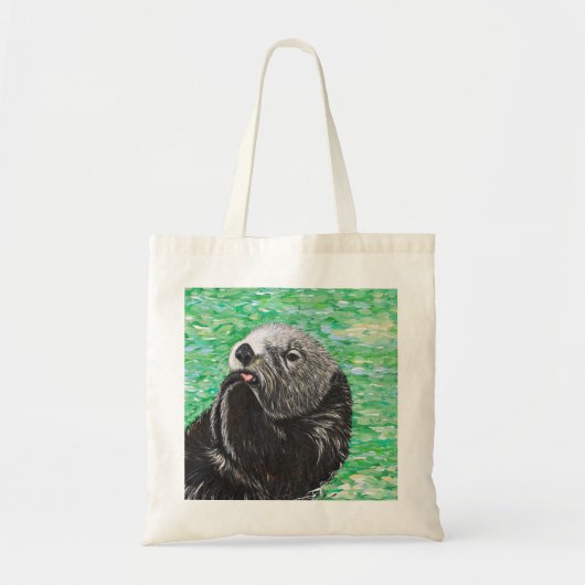 Sweet Little Zee Otter Painting Tote Bag (Voorkant)