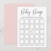 Sweet Llama Baby shower Bingo Kaart (Voorkant / Achterkant)