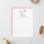 Sweet Llama Persoonlijke schrijfbenodigdheden Notitiekaartje (Voorkant / Achterkant in situ)