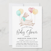 Sweet Llama Virtual Baby shower Kaart (Voorkant)