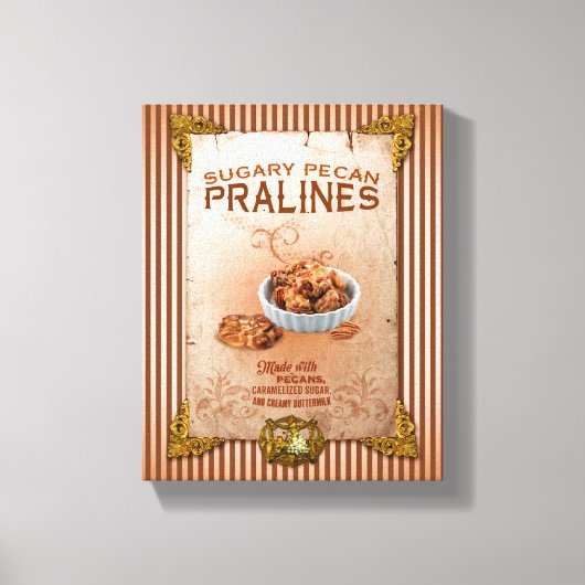 Sweet Louisiana Pecan Pralines Canvas Afdruk (Voorkant)