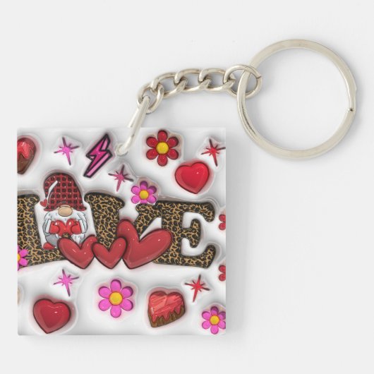 "Sweet Love" acryl Sleutelhanger (Achterkant)