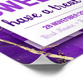 Sweet Love Bat Mitzvah Trouwdessert Snoep Bar Poster (Hoek)