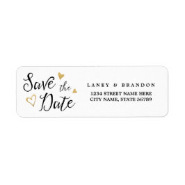 Sweet Love Bewaar de datum Retouradres Labels