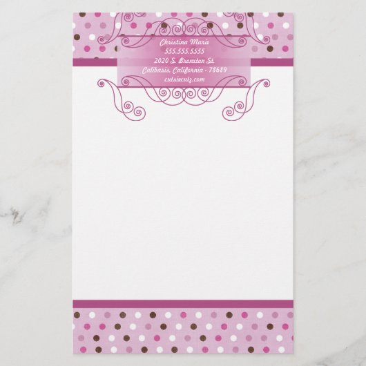 Sweet Love briefhoofd briefpapier (Voorkant)