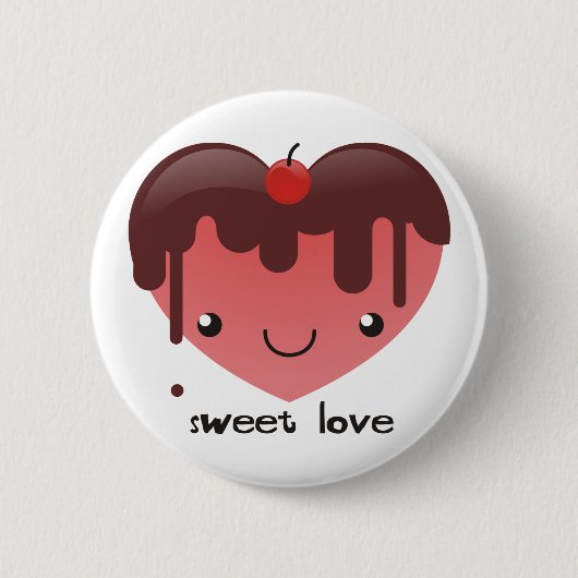 Sweet Love Buttom Ronde Button 5,7 Cm (Voorkant)