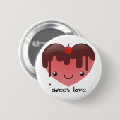 Sweet Love Buttom Ronde Button 5,7 Cm (Voorkant /achterkant)