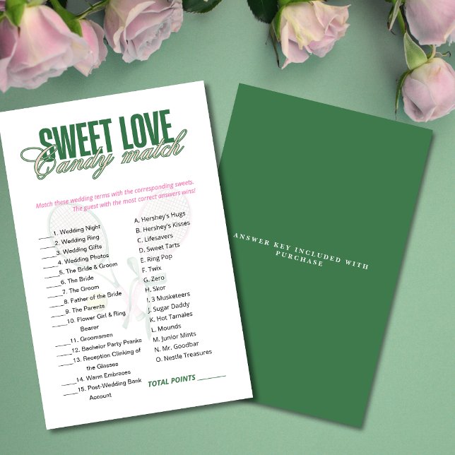 Sweet Love Candy Match Bridal Shower Game  (Creator heeft geüpload)